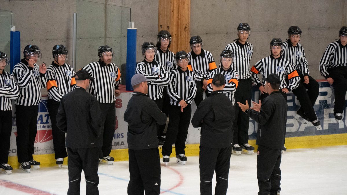 Justin st-pierre teaching to young referees