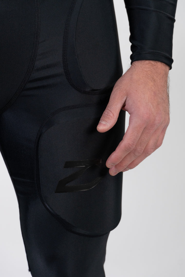 Zebrasclub ZG-PRO hockey officiating protective girdle pants with integrated cup front logo