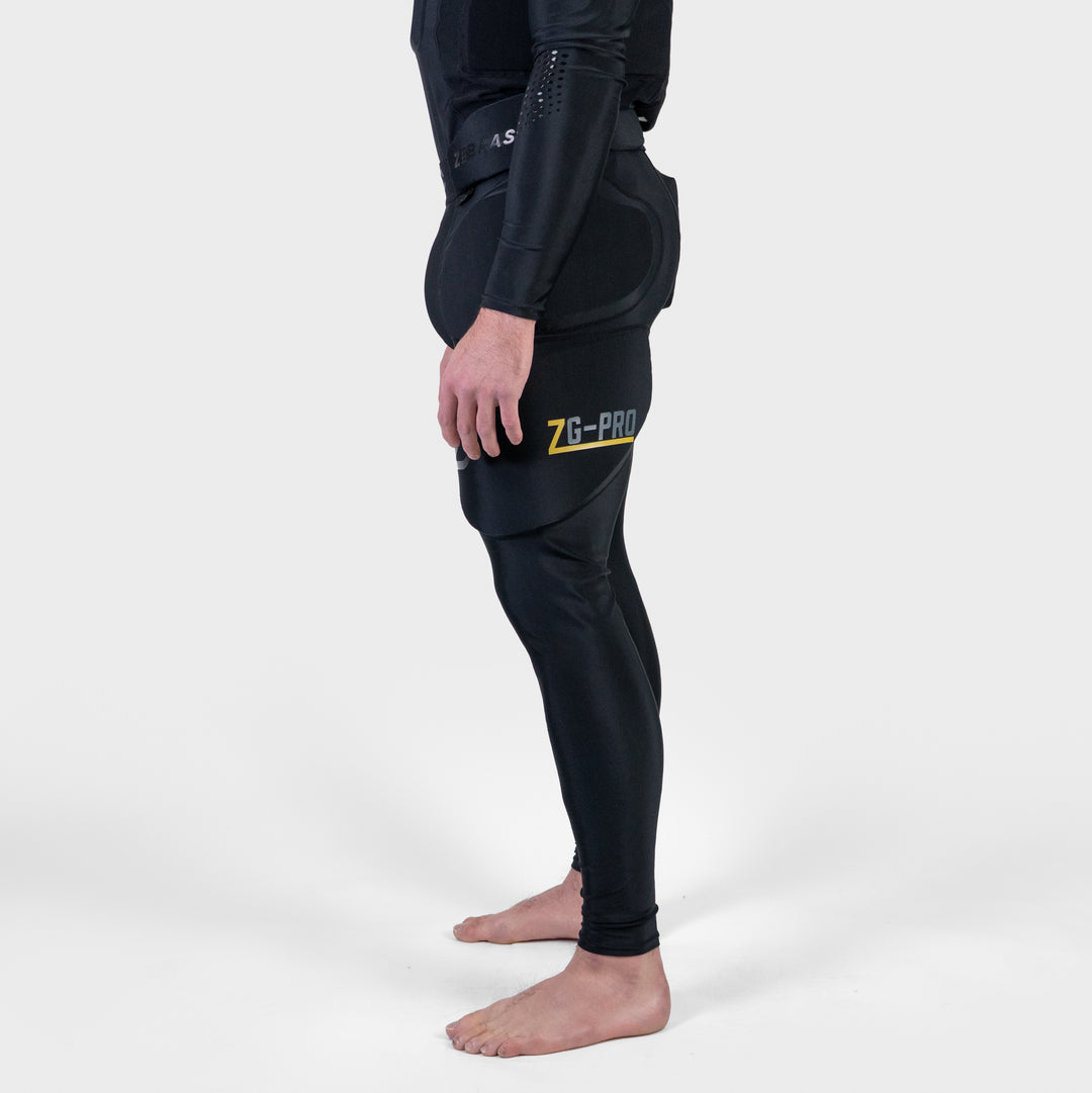 Zebrasclub ZG-PRO hockey officiating protective girdle pants with integrated cup side view
