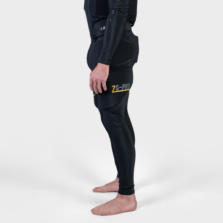 Zebrasclub ZG-PRO hockey officiating protective girdle pants with integrated cup side view