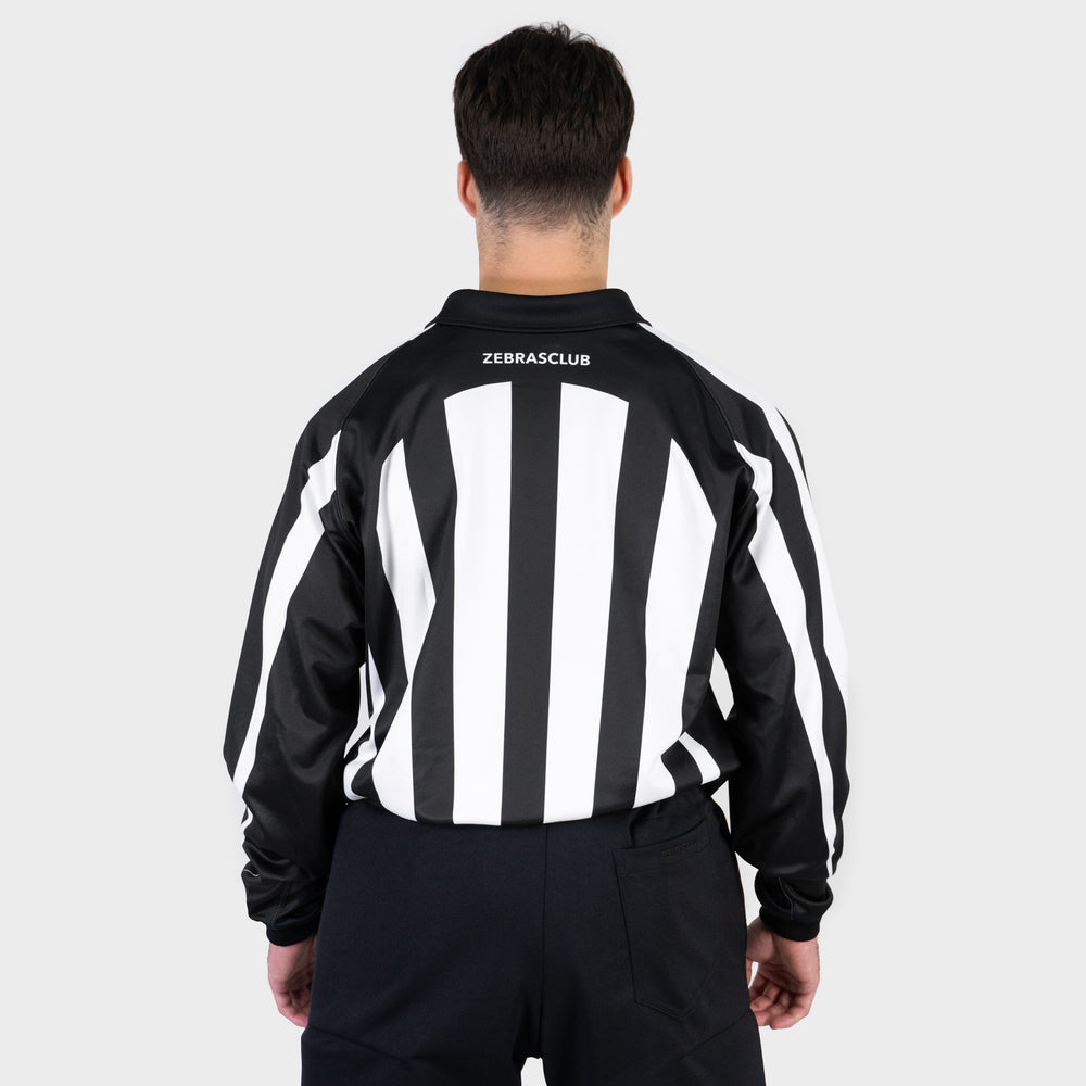 Zebrasclub ZLE hockey officiating jersey nhl style linesperson back view