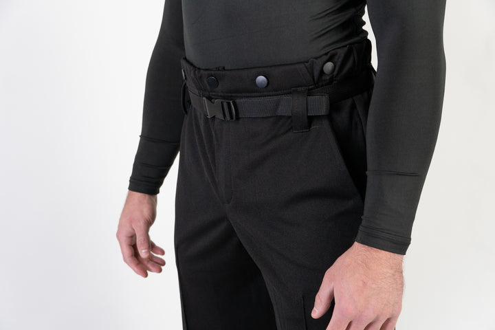 Zebrasclub ZP1 hockey officiating pants side close view