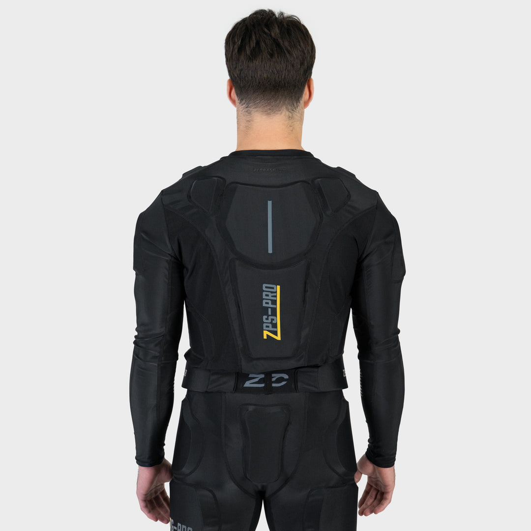 Zebrasclub ZPS-PRO long sleeve hockey officiating padded shirt back view