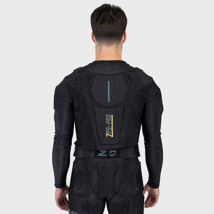 Zebrasclub ZPS-PRO long sleeve hockey officiating padded shirt back view