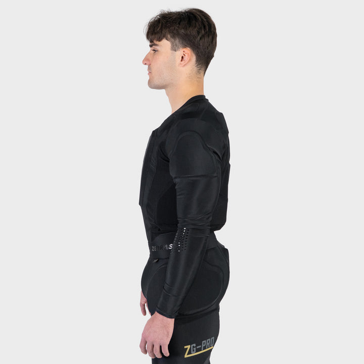 Zebrasclub ZPS-PRO long sleeve hockey officiating padded shirt side view