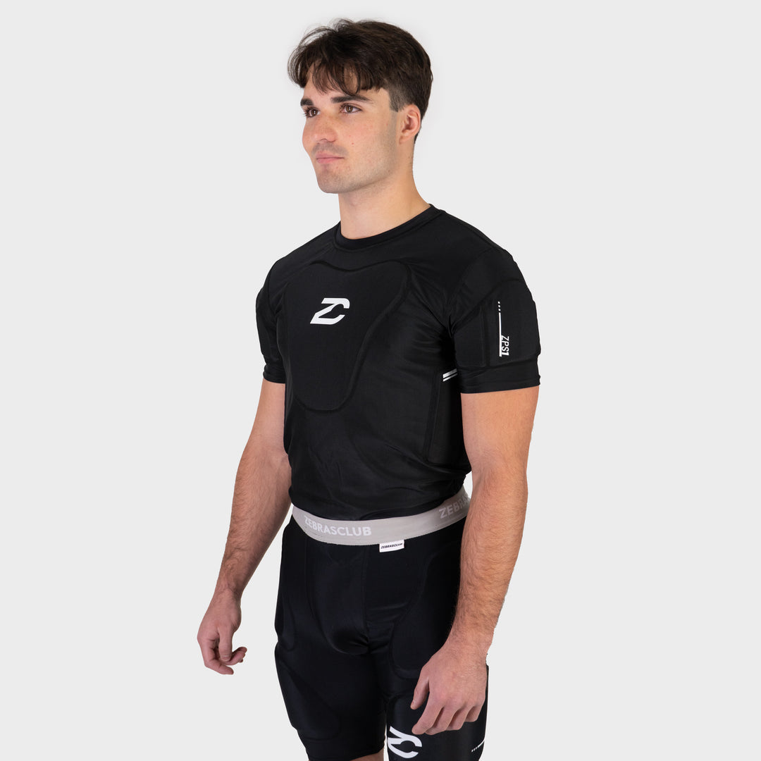Zebrasclub ZPS1 hockey referee padded shirt side view