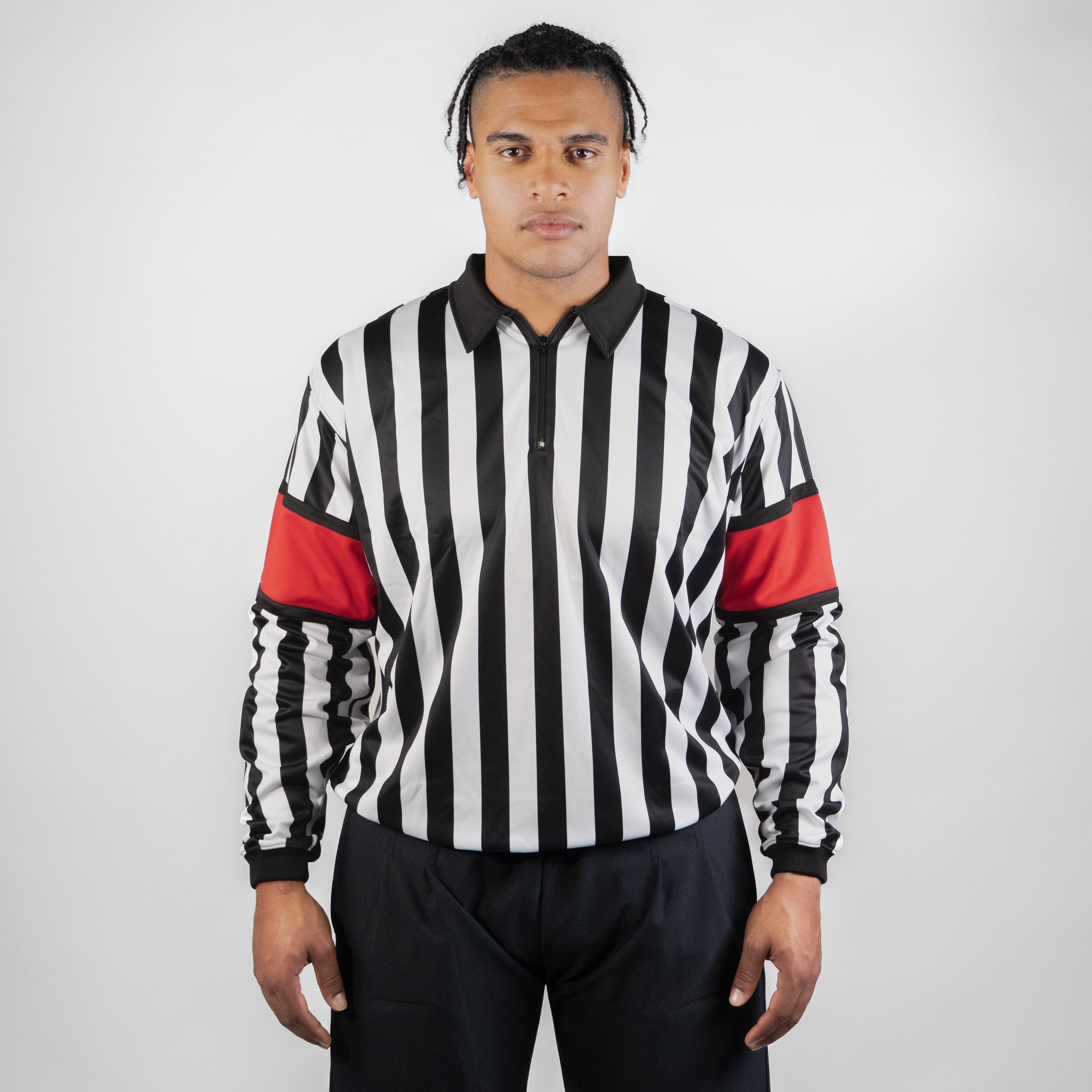ZEBRASCLUB ZR-PRO HOCKEY REFEREE JERSEY W/ SEWN-IN ARM BANDS