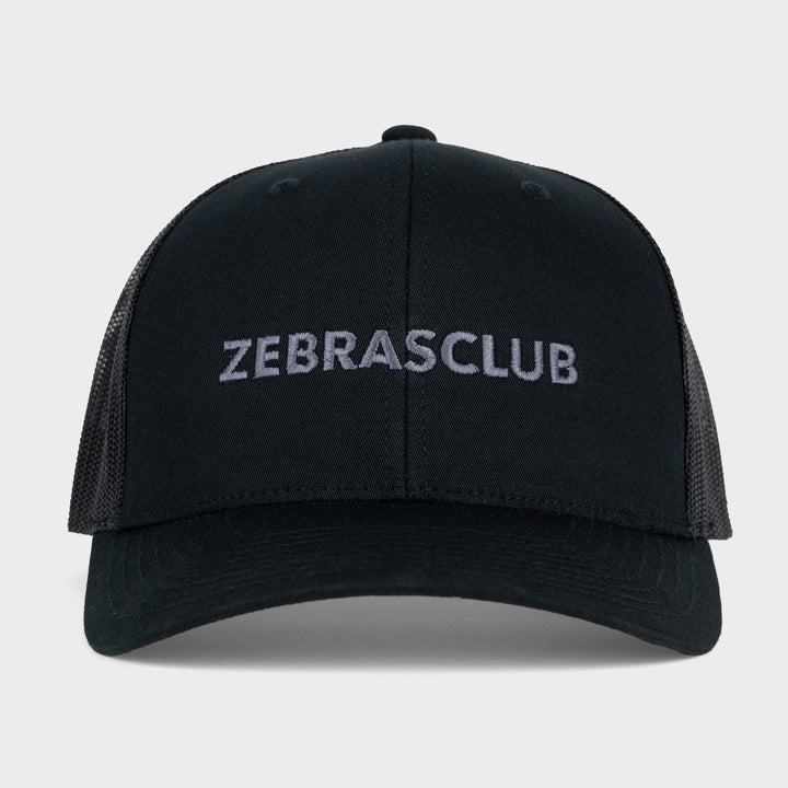 Zebrasclub snapback hat black front