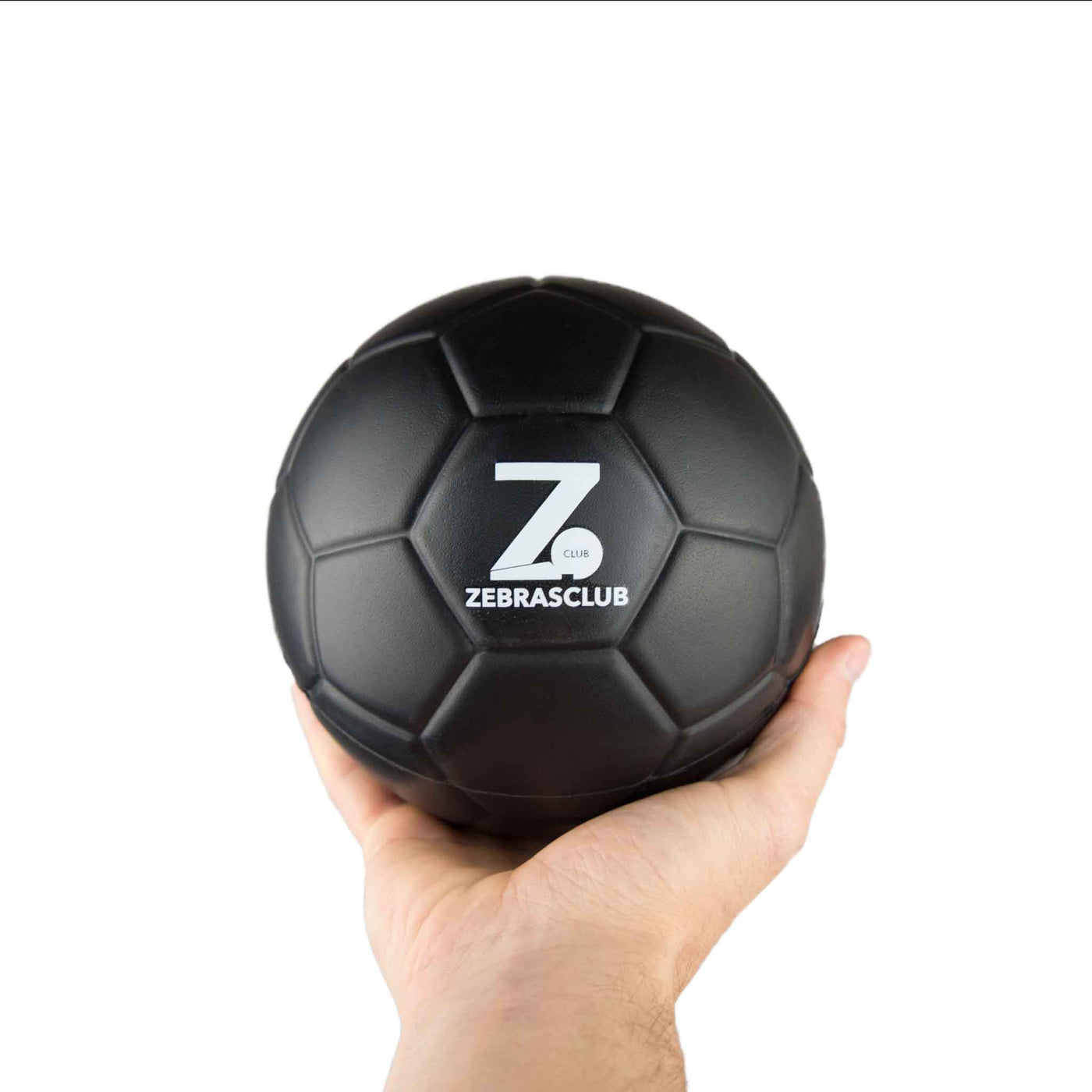 Zebrasclub 15cm Black Foam Ball Front With Hand