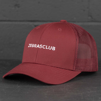 Zebrasclub snapback cap burgundy